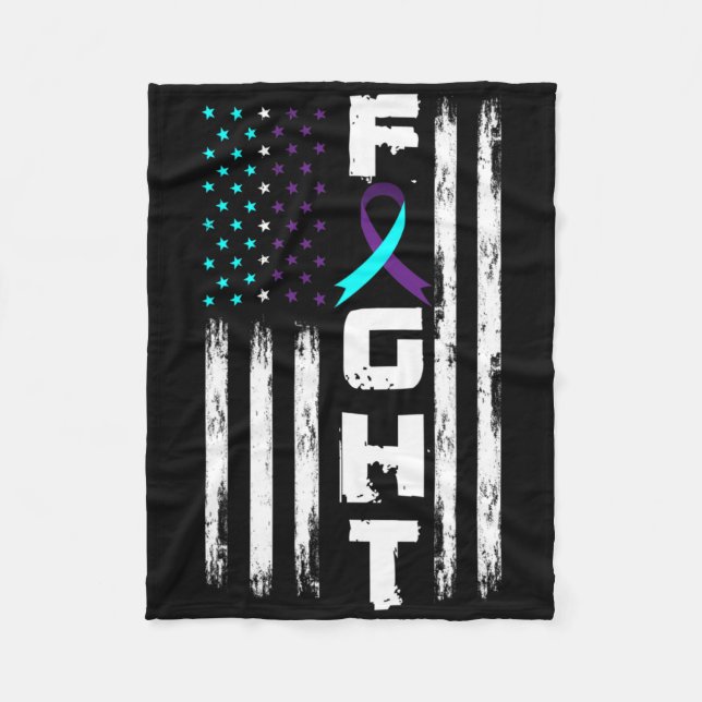 Manta Polar La bandera estadounidense patriótica amenaza de pr (Anverso)