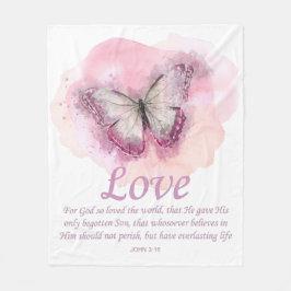 Manta Polar La Biblia Cristiana Femenina Verse Butterfly:Amor