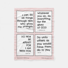 Manta Polar La Biblia de los Niños Versos, Personalizar