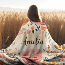 Manta Polar La Biblia Floral Boho Versa La Afirmación Con Nomb