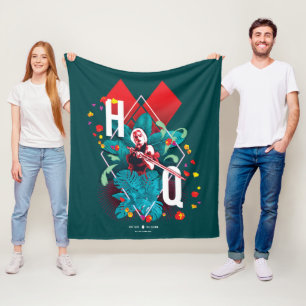 Manta Polar La brigada suicida Harley Quinn Floral Diamond