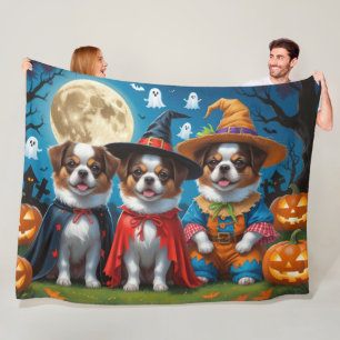 Manta Polar La calabaza de perros chinos japoneses Halloween e