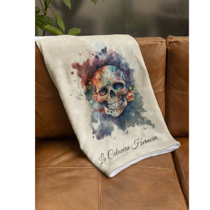 Manta Polar La Calavera Hermosa, personalizado