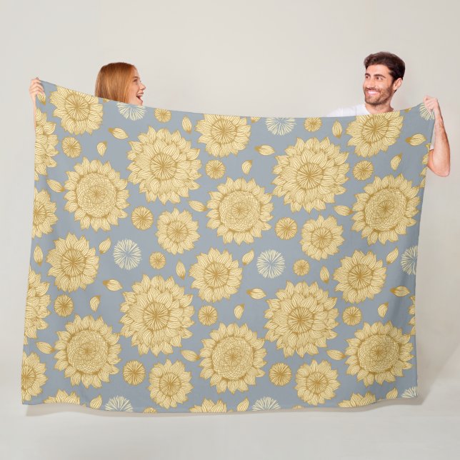 Manta Polar La calma del sol II en el gris azul suave (In situ)