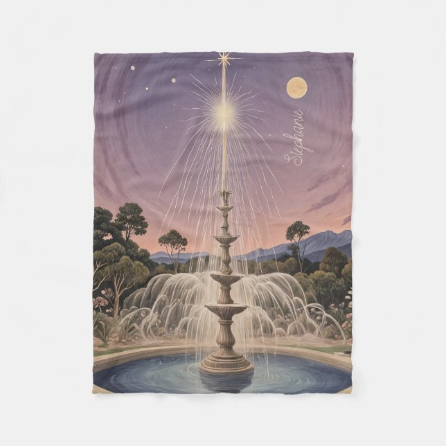 Manta Polar La canción de cuna de lavanda personalizada (Anverso)