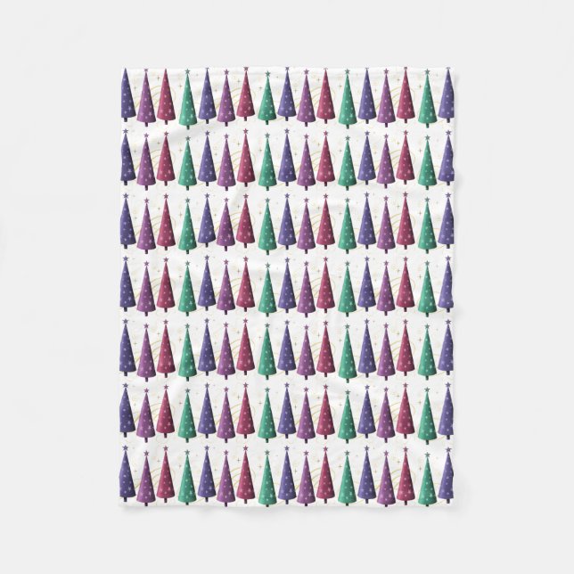 Manta Polar La capa moderna de árboles de Navidad (Anverso)