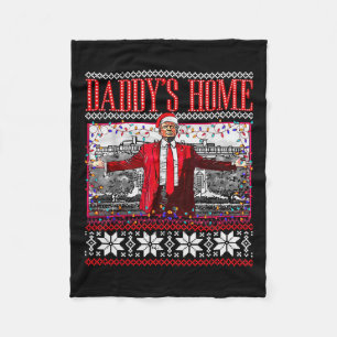 Manta Polar La casa de un padre gracioso, Trump Navidades feos