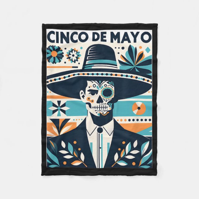 Manta Polar La Catrina Cinco De Mayo (Anverso)