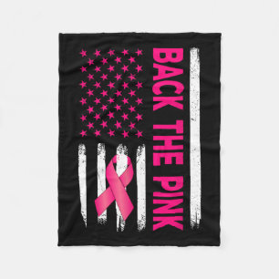 Manta Polar La cinta rosa de la bandera americana conciencia d