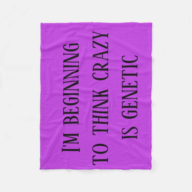 Manta Polar La cita negra huérfana, loca es impresión (Anverso)