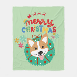 Manta Polar La colorida navidad navideña con temática Husky