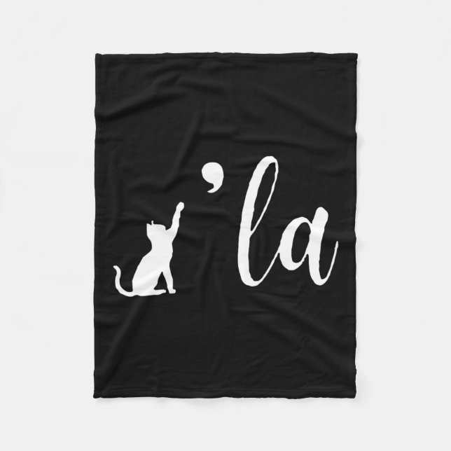 Manta Polar La Comma Del Gato Retro La Kamala Harris Por La Pr (Anverso)