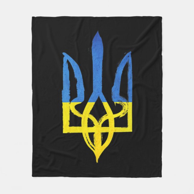 Manta Polar La cosecha ucraniana tridente el apoyo del corazón (Anverso)