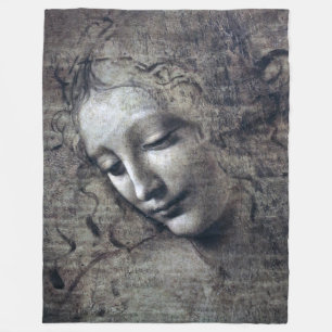 Manta Polar La dama con el pelo desaliñado, Leonardo da Vinci