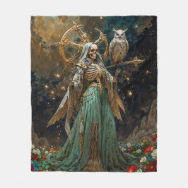 Manta Polar La Dama de los Huesos Sagrados Santa Muerte