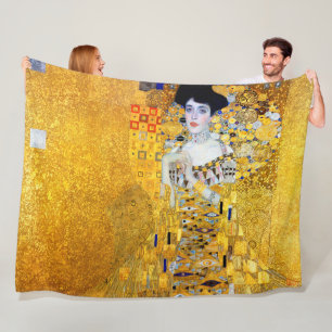 Manta Polar La Dama del Oro, Gustav Klimt Fleece Blanket