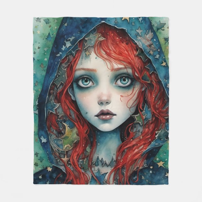 Manta Polar La diosa con el pelo rojo (Anverso)