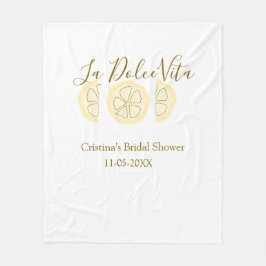 Manta Polar La Dolce Vita amarillo limón despedida de soltera