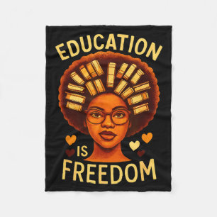 Manta Polar La educación es libertad Profesora negra melanizad