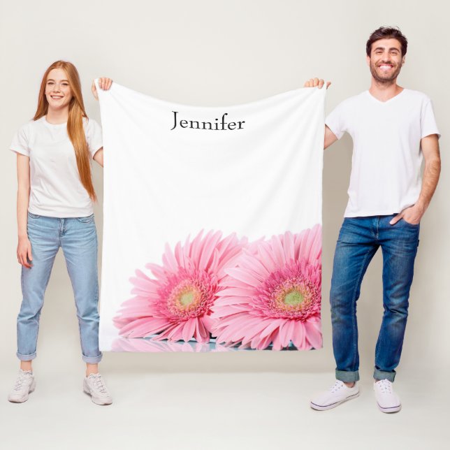Manta Polar La elegante fotografía de Gerbera Rosa Daisies (In situ)