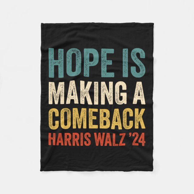 Manta Polar La Esperanza Está Regresando Kamala Harris Tim Whe (Anverso)