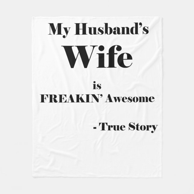 Manta Polar La esposa de mi marido es increible (Anverso)