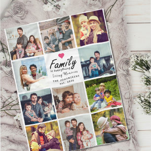 Manta Polar La familia de guiones es todo Collage de fotos mod