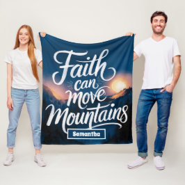 Manta Polar La fe personalizada puede mover montañas cristiana