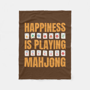 Manta Polar La felicidad es jugar al Fiesta Mahjong Mahjong