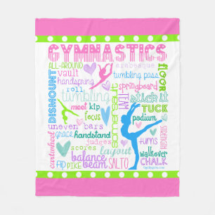 Manta Polar La gimnasia en colores pastel redacta tipografía