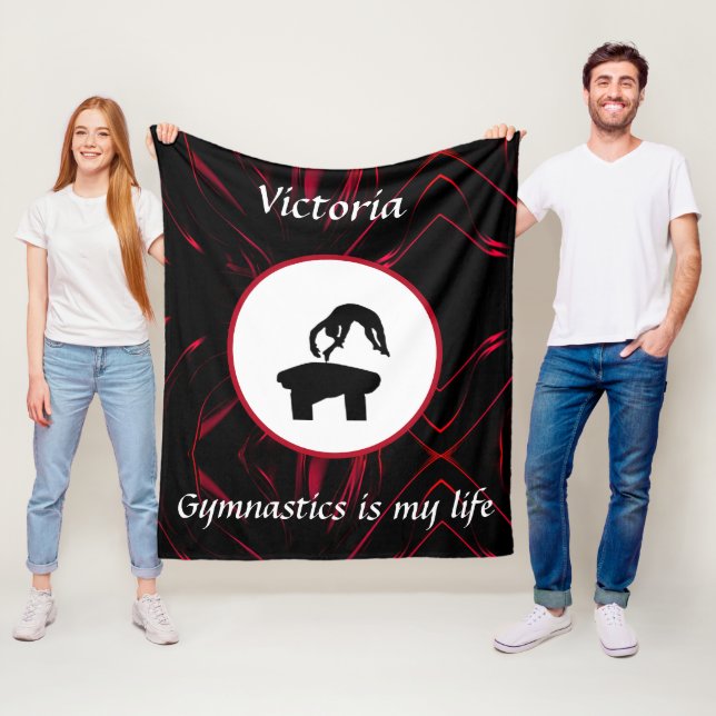 Manta Polar La gimnasia es mi vida - Personalizado Gymnast Vau (In situ)
