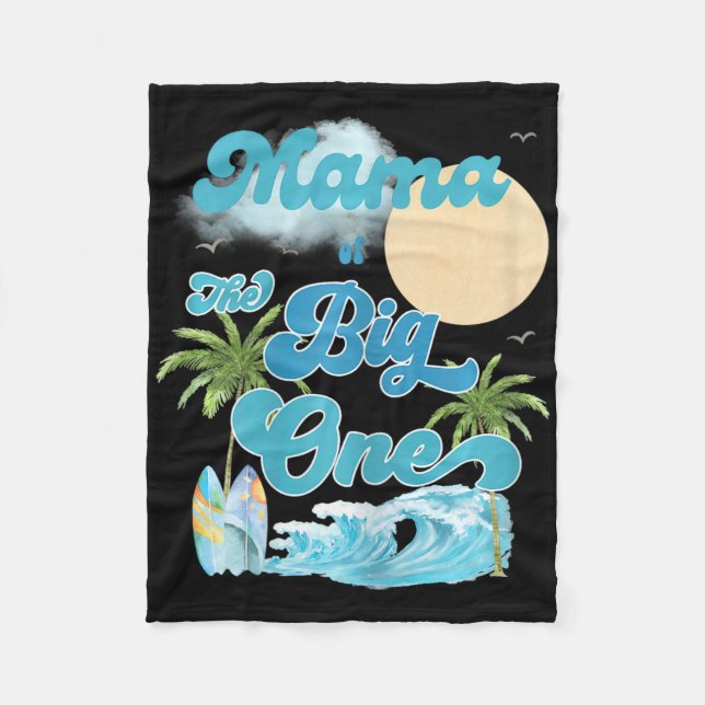Manta Polar La Gran Mamá Surf Primera Cumpleaños Combinación F (Anverso)