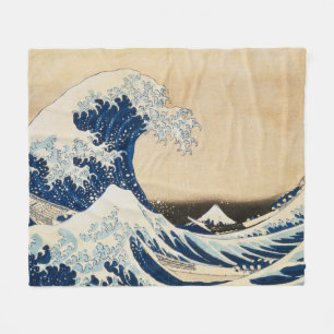 Manta Polar La gran ola de Kanagawa por Hokusai