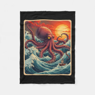Manta Polar La Gran Ola Del Retro De Octopus Kanagawa Anime Ja