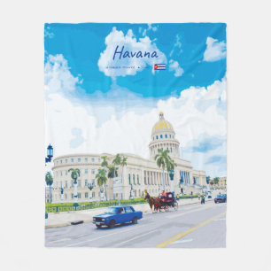 Manta Polar La Habana, Cuba - Alma Clásica Vintage