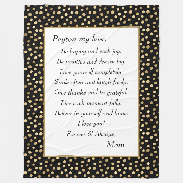 Manta Polar La hija es feliz (Anverso)