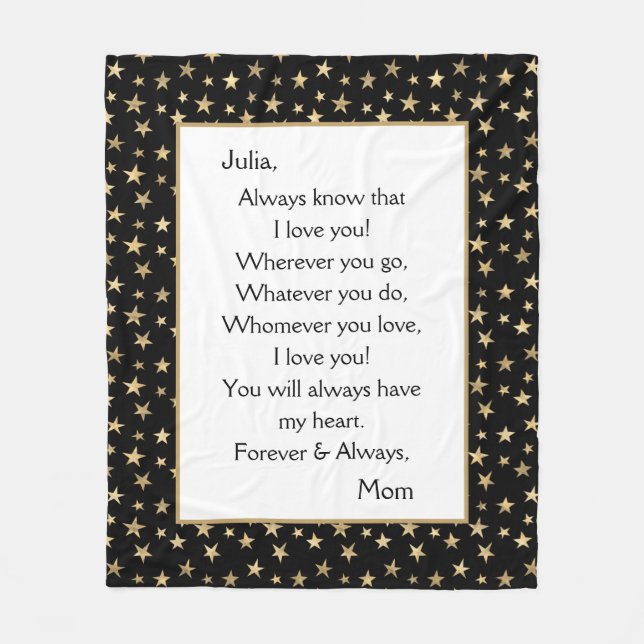 Manta Polar La hija te ama (Anverso)