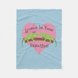 Manta Polar La iguana sea tu San Valentín