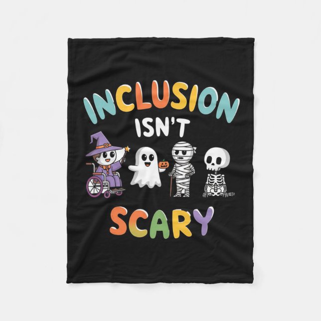 Manta Polar La inclusión no es miedo, mamá, fantasma Halloween (Anverso)