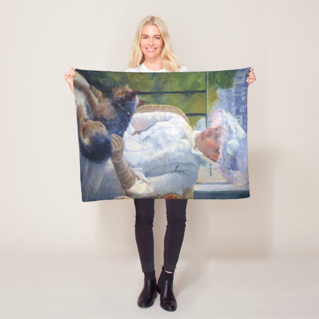 Manta Polar La joven Chica y su perro, Mary Cassatt (In situ)