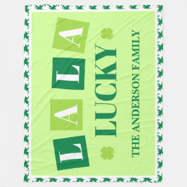 Manta Polar La La Lucky St. Patrick’s Day Personalized Blanket