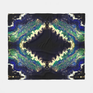 Manta Polar La Laguna pintura azul negro blanco verde azulado