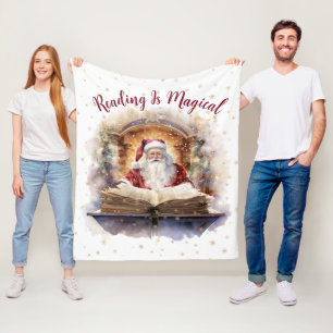 Manta Polar La lectura es un diseño de copo de nieve mágico