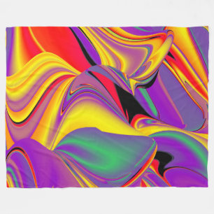Manta Polar La magia de los colores abstracta el arte pluviomé