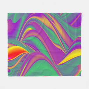 Manta Polar La magia de los colores abstracta el arte pluviomé