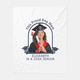 Manta Polar La Mamá de Perro Orgulloso es una graduación senio