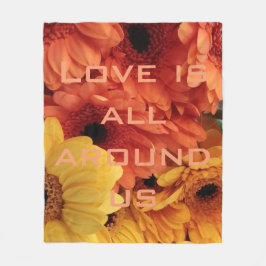 Manta Polar La margarita del Gerbera del amarillo anaranjado