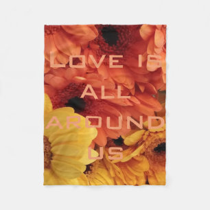 Manta Polar La margarita del Gerbera del amarillo anaranjado