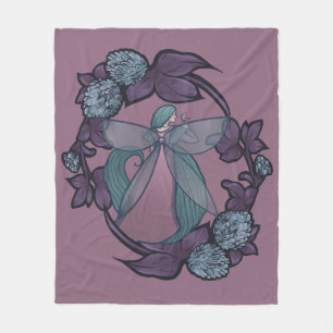 Manta Polar La mariposa morada de la diosa de las hadas arte