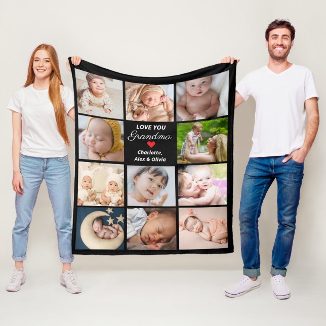 Manta Polar La mejor abuela jamás de 11 Collages de fotos (In situ)